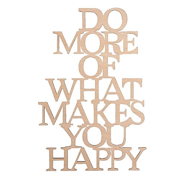 Rayher Wanddekoobjekt Holzschrift Do more what makes you happy, 12,5 cm x 1 günstig online kaufen