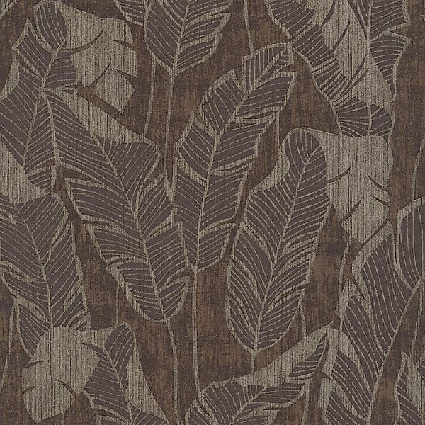 PROFHOME 395023-GU Natur Tapete Floral glänzend Braun Grau Schwarz 0,53 m x günstig online kaufen