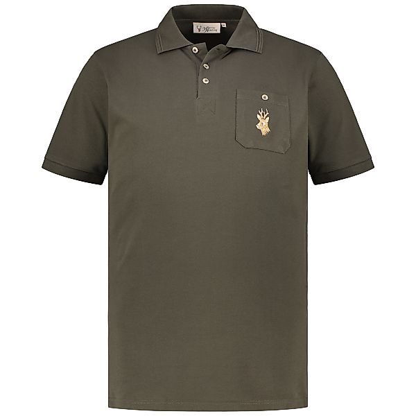 Hubertus Poloshirt aus Baumwolle Farbe oliv Größe: 8XL günstig online kaufen