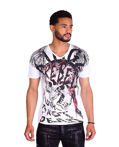 KINGZ T-Shirt KINGZ Rebel Totenkopf T-Shirt Weiß XL günstig online kaufen