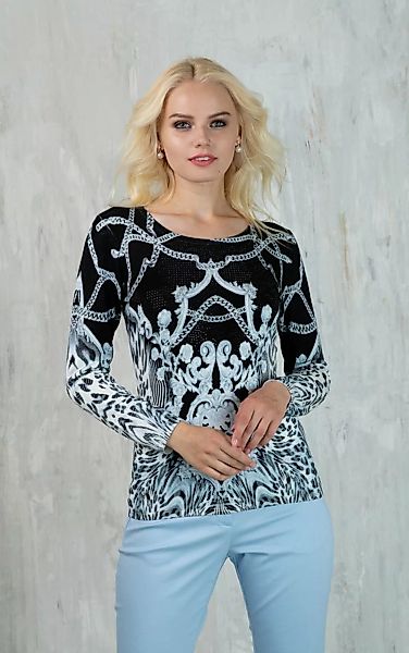 Passioni Strickpullover mit dekorativem Muster günstig online kaufen