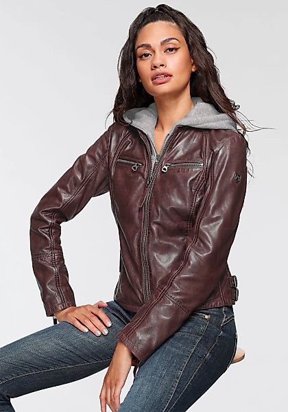 Mauritius Lederjacke "NOLA" mit Kapuze Two-in-One Style - mit abnehmbarer J günstig online kaufen