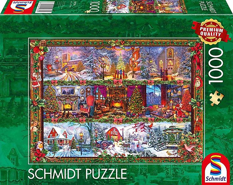 Schmidt Spiele Puzzle 1000 Teile Puzzle Fröhliche Weihnachtszeit 59784, 100 günstig online kaufen