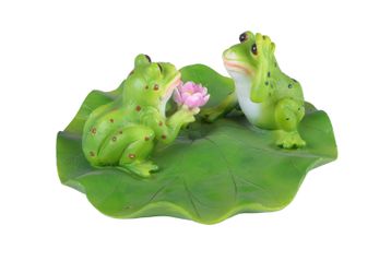 finehomegarden Teichfigur Frosch auf Seerose schwimmend günstig online kaufen