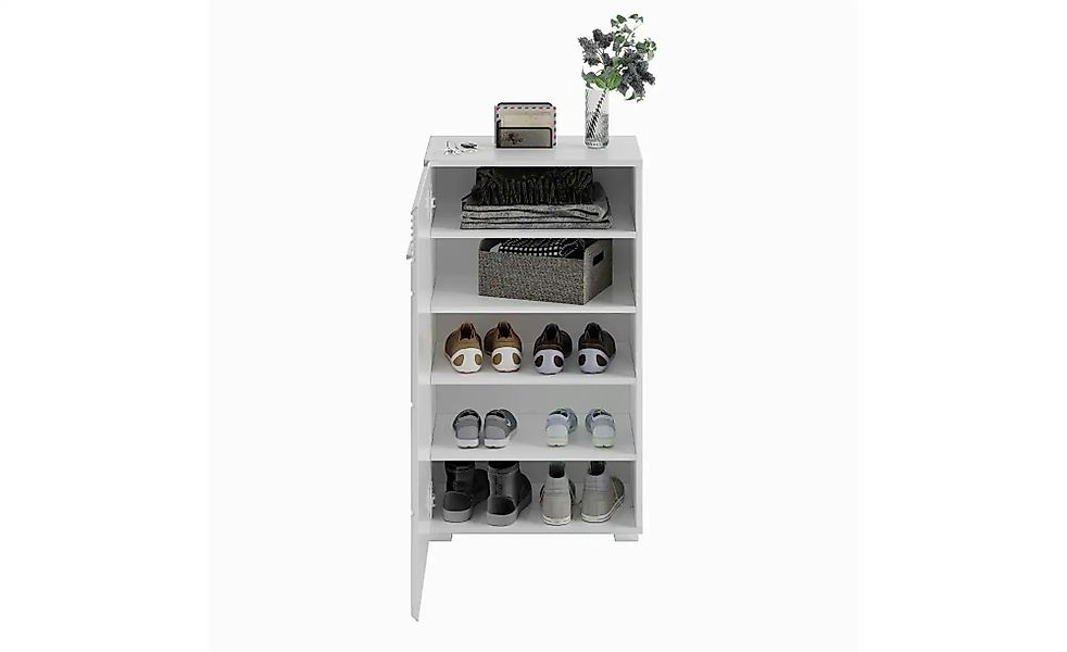 Schuhschrank  Linus ¦ weiß ¦ Maße (cm): B: 55 H: 96 T: 37.0 Garderoben & Kl günstig online kaufen