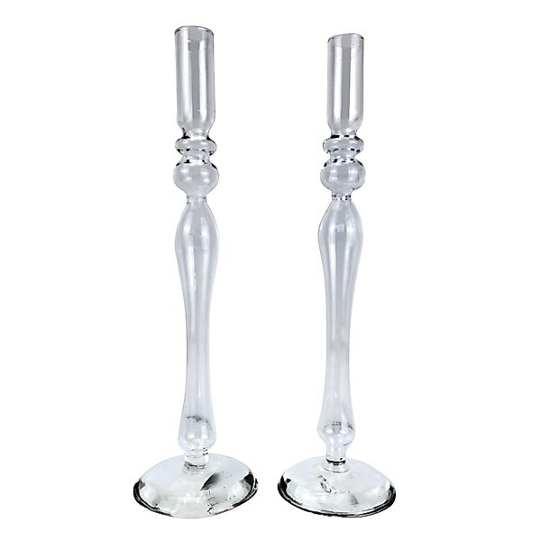 Online-Fuchs Kerzenständer aus Glas, 2 Kerzenhalter günstig online kaufen