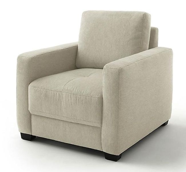 Sessel inkl. 1 Rückenkissen ca. 85x85x92 cm Creme günstig online kaufen