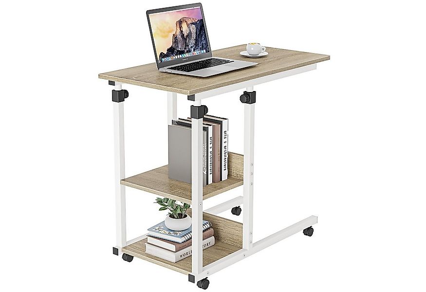 Dripex Beistelltisch Schreibtisch mit Rollen Computertisch Höhenverstellbar günstig online kaufen