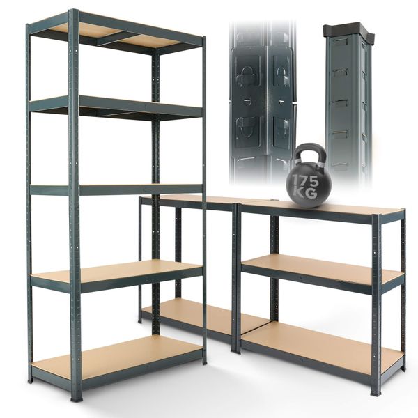 Arebos Schwerlastregal Kellerregal Steckregal verschiedene Farben günstig online kaufen