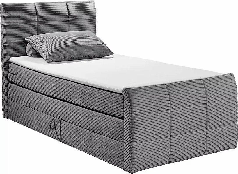 ED EXCITING DESIGN Boxspringbett »Bolivia«, harte Seite mit Kokosmatte, wei günstig online kaufen