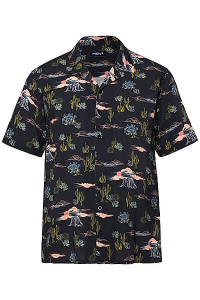Men Plus Kurzarmhemd Hemd Halbarm Allovermuster Cubakragen Cuba Fit günstig online kaufen