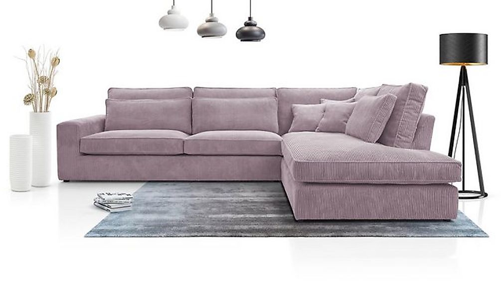 Beautysofa Ecksofa mit dekorativen Kissen PARMA, im modernes Design, klassi günstig online kaufen