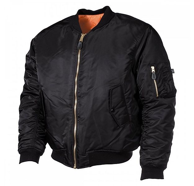 MFH Bomberjacke US Pilotenjacke MA1, Mod., schwarz - L Paspeltaschen mit Pa günstig online kaufen