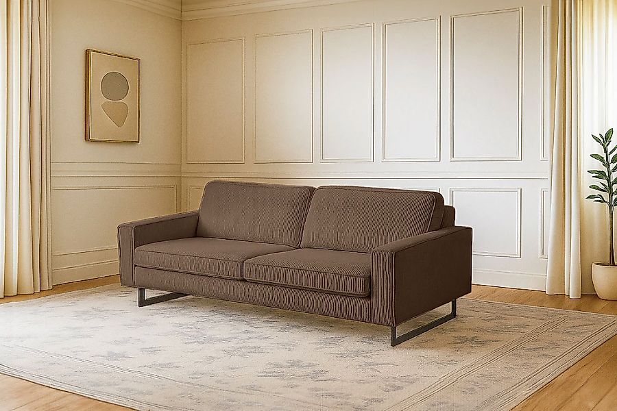 Home affaire 3-Sitzer "Maxi-Ausführung Pinto, 236 cm, Cord, Chenille, Leder günstig online kaufen