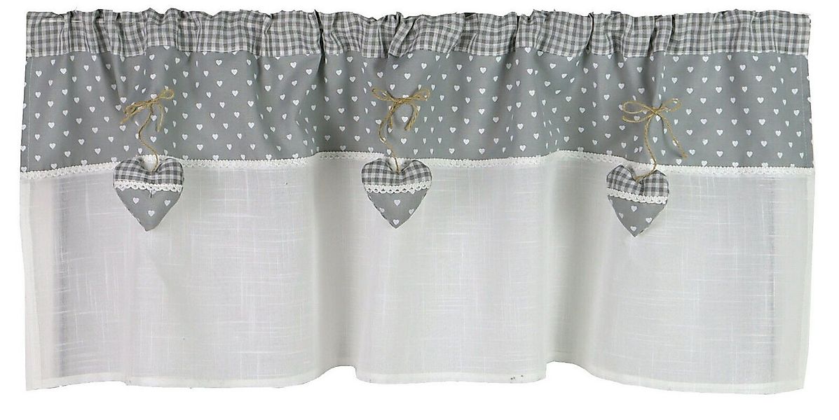 Clever-Kauf-24 Scheibengardine Scheibengardine, Landhaus, Herz, 2631-90, gr günstig online kaufen