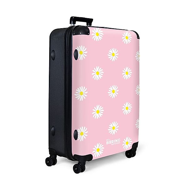 NoBoringSuitcases.com© Hartschalen-Trolley Pastellrosa mit Gänseblümchen 77 günstig online kaufen