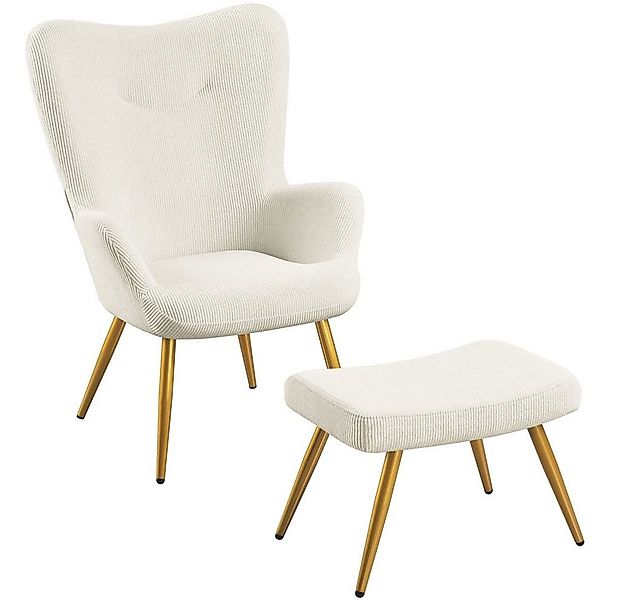 Yaheetech Relaxsessel Ohrensessel mit Hocker, Loungesessel mit Klappbarer R günstig online kaufen