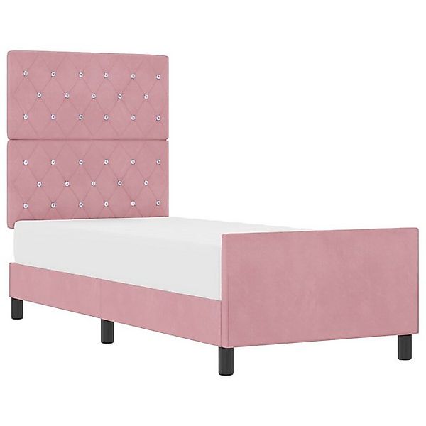 vidaXL Bett Bettgestell Rosa 80x200 cm Samt (1-tlg) günstig online kaufen