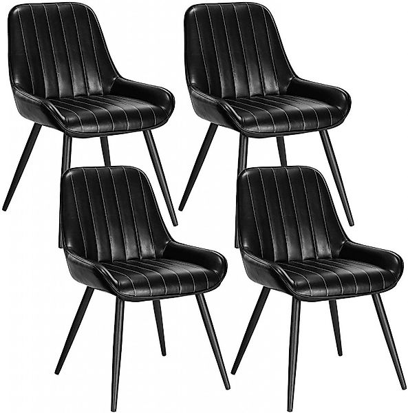 EUGAD Esszimmerstuhl (4 St), Retro, Sitzfläche günstig online kaufen