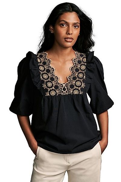 LAURA ASHLEY Rüschenbluse Laura Ashley Bluse mit Lochspitze und Rüschen (1- günstig online kaufen