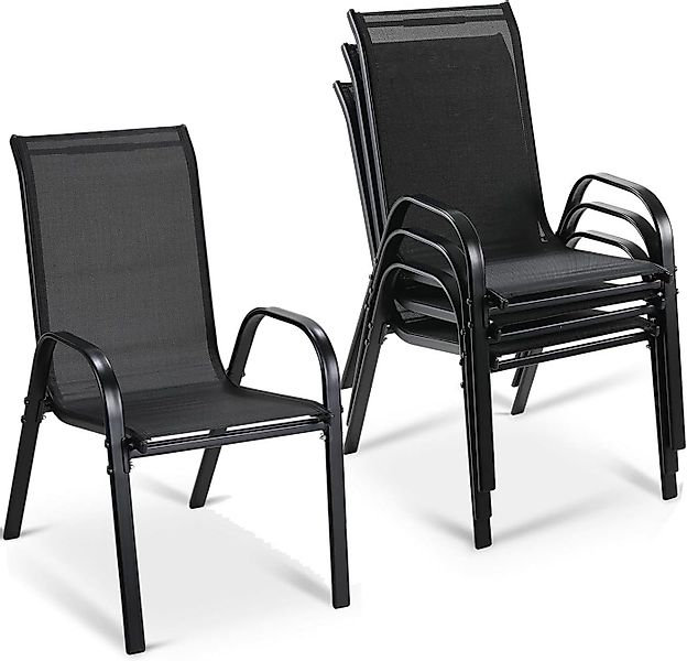 TLGREEN Stapelstuhl Gartenstühle Stapelstuhl,Camping Stapelbar Hochlehner, günstig online kaufen