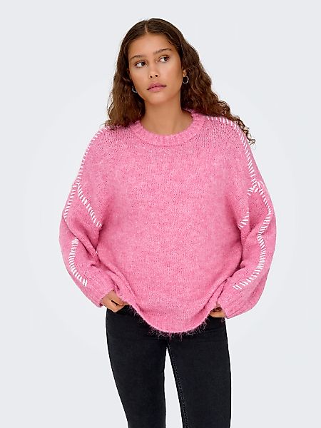 JDY Rundhalspullover "JDYZOEY LIFE L/S ON STITCH PULL KNT NOOS" mit dekorat günstig online kaufen