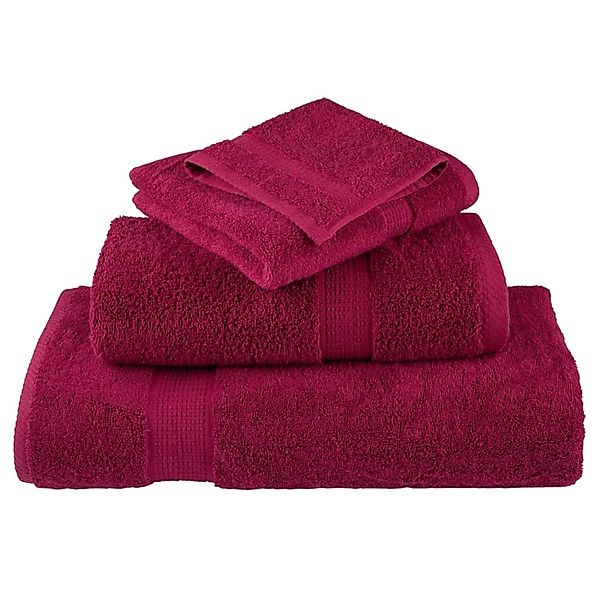 vidaXL Premium-Handtücher SOLUND 4 Stk Bordeaux 100x200 cm 600 g/m² 137222 günstig online kaufen