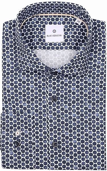Blue Industry Hemd Punkte Dunkelblau - Größe 40 günstig online kaufen