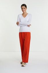 RICHROYAL Langarmshirt mit femininen V-Neck günstig online kaufen