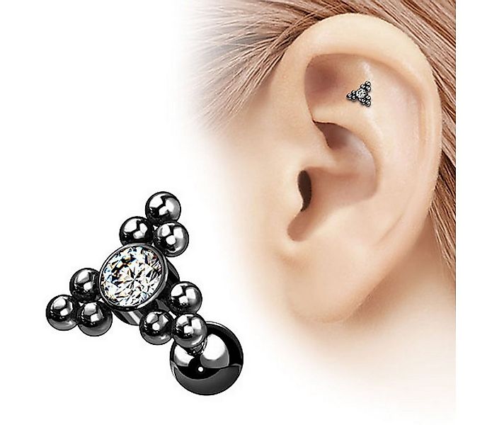 Taffstyle Piercing-Set Helix Ohr Knorpel Flat Schmuck Stecker mit Kugeln, P günstig online kaufen