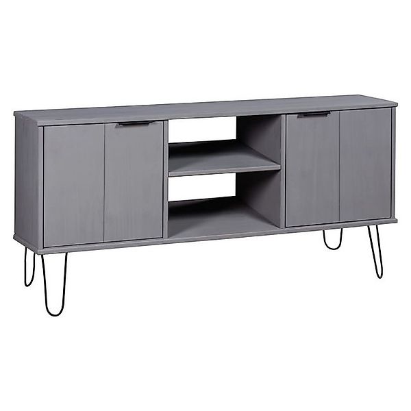 furnicato TV-Schrank New York Grau Massivholz Kiefer (1-St) günstig online kaufen