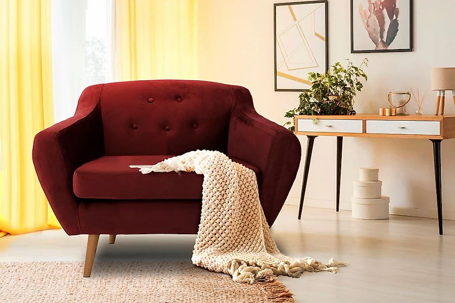 Home affaire Sessel "Renne" mit Heftung im Rücken im skandinavischem Stil günstig online kaufen