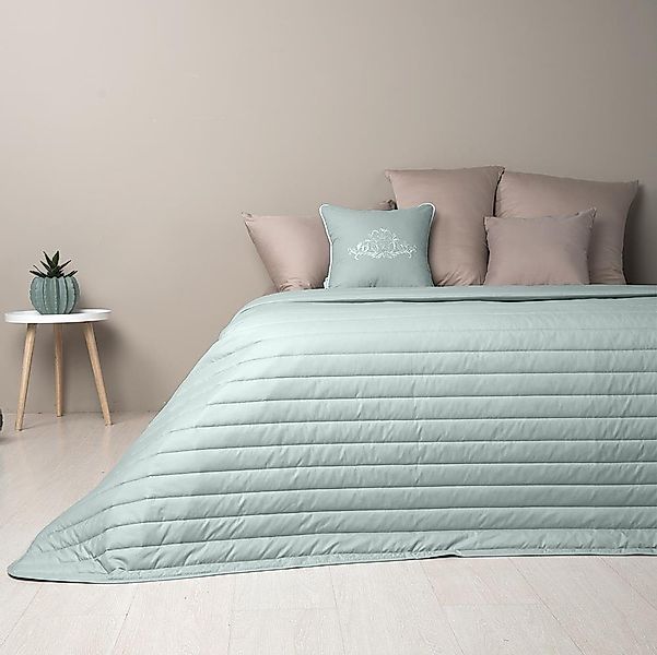 SEI Design Bettüberwurf Wende-Tagesdecke Living Trend mint/Taupe, gesteppt günstig online kaufen