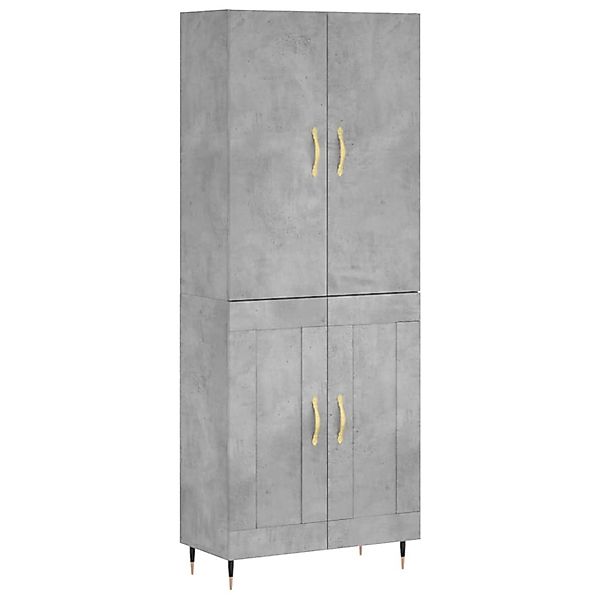 vidaXL Highboard Betongrau 69,5x34x180 cm Holzwerkstoff 3195775 günstig online kaufen