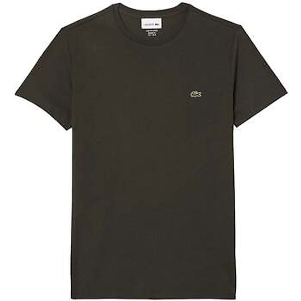 Lacoste  T-Shirts & Poloshirts Cotton Pima Crew Neck T-Shirt Dark Brown günstig online kaufen