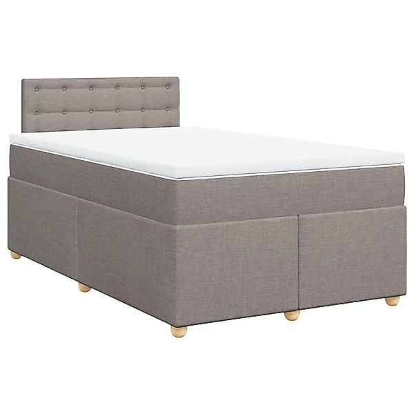 vidaXL Boxspringbett mit Matratze Taupe 120x200 cm Stoff 3288965 günstig online kaufen