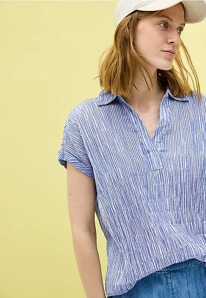 Gestreifte Strukturbluse günstig online kaufen