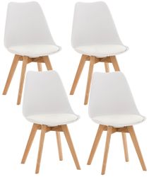 CLP Küchenstuhl Linares (4er Set), Buchenholz-Gestell, günstig online kaufen