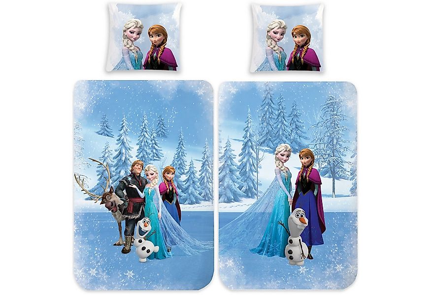 BERONAGE Kinderbettwäsche Frozen Die Eiskönigin Sven Bettwäsche Linon / Ren günstig online kaufen