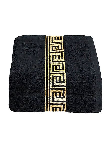 Julie Julsen Duschtücher 2-Duschtücher-SCHWARZ-GOLD-Duschtuch 70 x 140 cm, günstig online kaufen