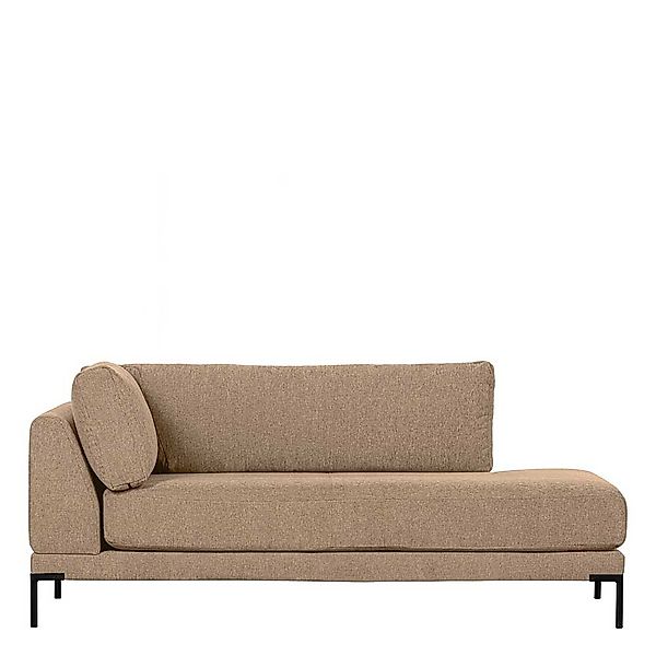 Recamiere Sofa in Beige mit gepolsterter Rückenlehne günstig online kaufen