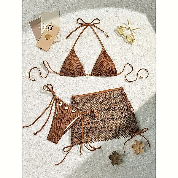 Bellaro Life Bustier-Bikini 3-tlg.Damen-Bikini Netz/Stretch UPF50 günstig online kaufen