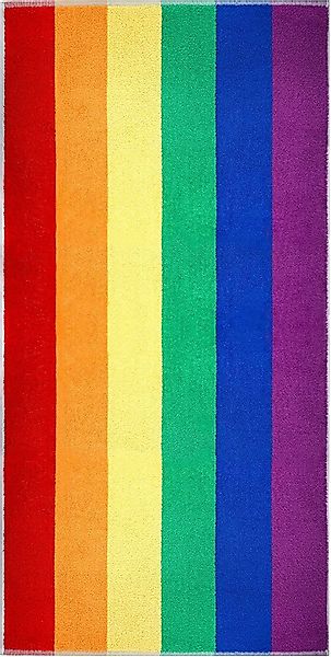 Lashuma Badetuch Regenbogen, Frottee (1-St), gestreiftes günstig online kaufen