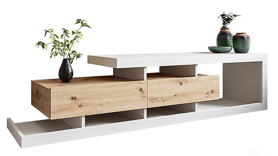 MIRJAN24 TV-Schrank Tuskana (zwei Schubladen) Grifflose Öffnen, Kugelführun günstig online kaufen