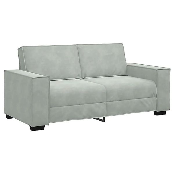 vidaXL 2-Sitzer-Sofa Hellgrau 140 cm Samt 4105020 günstig online kaufen