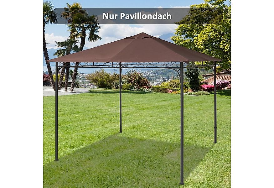 Outsunny Pavillon-Ersatzdach Pavillonabdeckung, Kaffee, 180 g/m², 295 x 295 günstig online kaufen