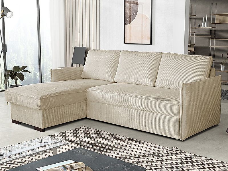 MIRJAN24 Ecksofa Megan Cord, mit Bettkasten günstig online kaufen