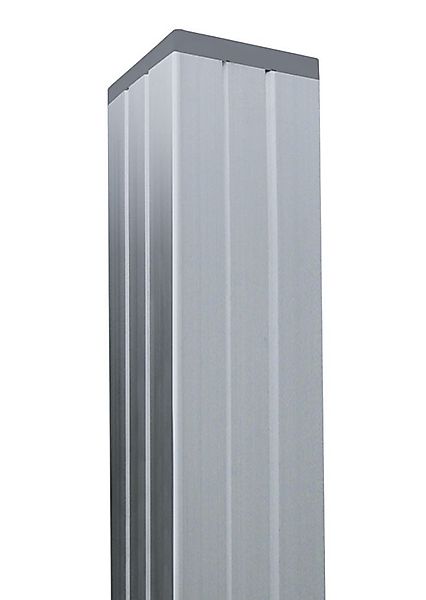 GartenLand Steckzaunpfosten Aluminium 6,8 cm x 6,8 cm x 180 cm Silber 3 Nut günstig online kaufen