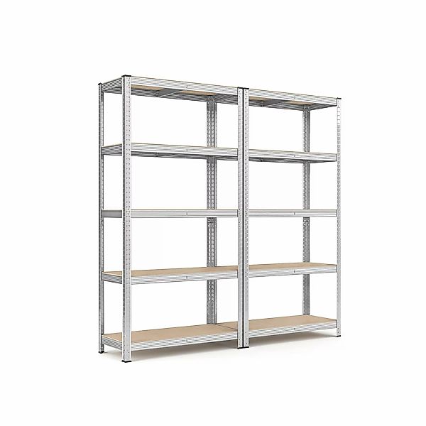 Songmics Lagerregal 2er Set 40 cm x 90 cm x 180 cm Silber günstig online kaufen