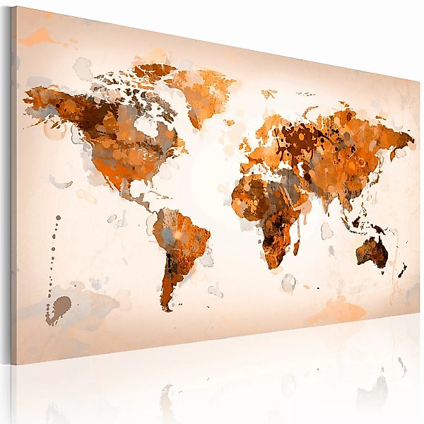 Wandbild - Map Of The World - Desert Storm günstig online kaufen